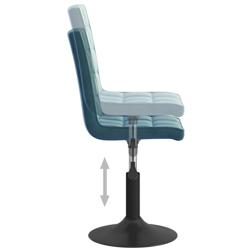 Eetkamerstoelen draaibaar 4 st fluweel blauw is nu te koop bij PeponiXL, paradijselijk wonen!