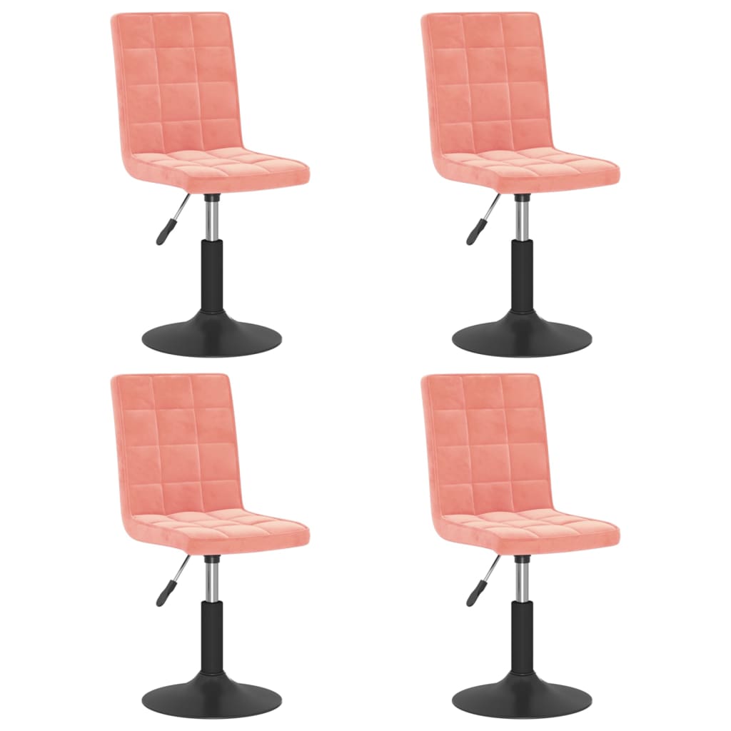 Eetkamerstoelen draaibaar 4 st fluweel roze is nu te koop bij PeponiXL, paradijselijk wonen!
