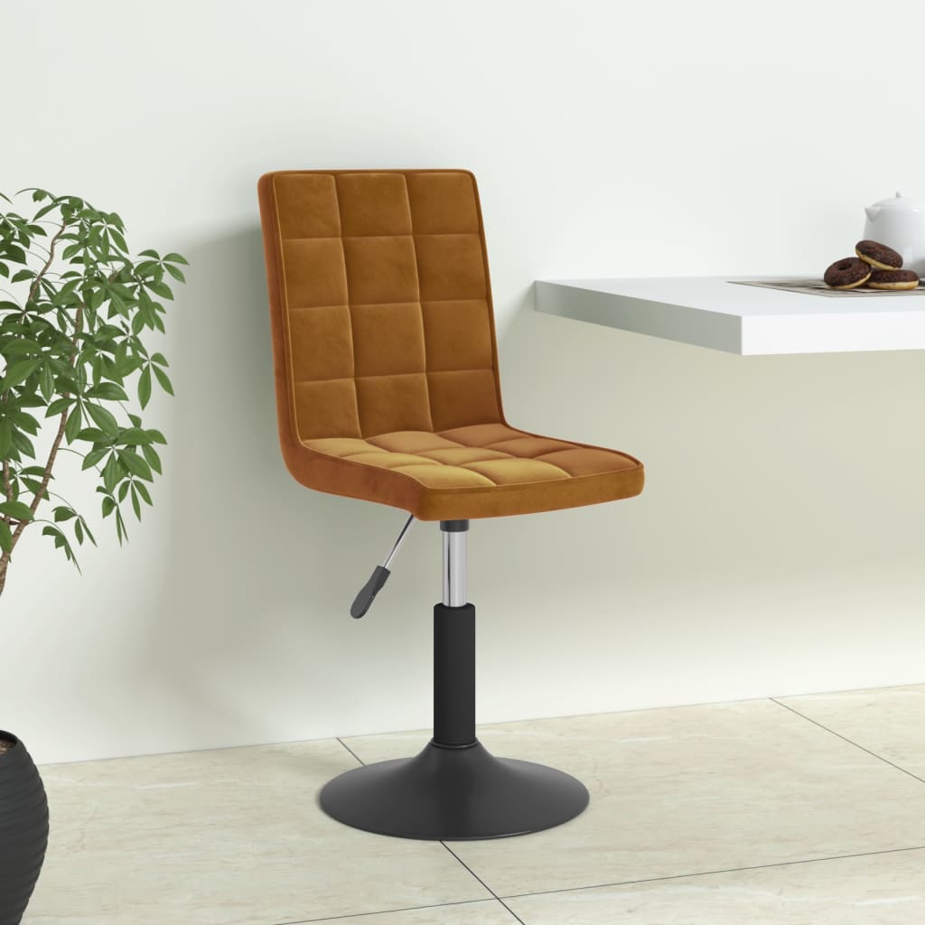 Eetkamerstoelen draaibaar 6 st fluweel bruin is nu te koop bij PeponiXL, paradijselijk wonen!