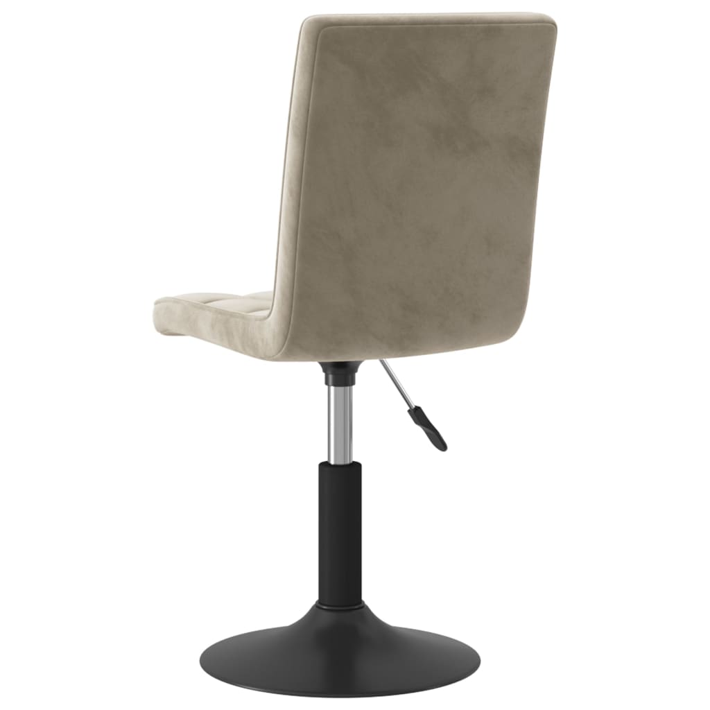 Eetkamerstoelen draaibaar 6 st fluweel lichtgrijs is nu te koop bij PeponiXL, paradijselijk wonen!