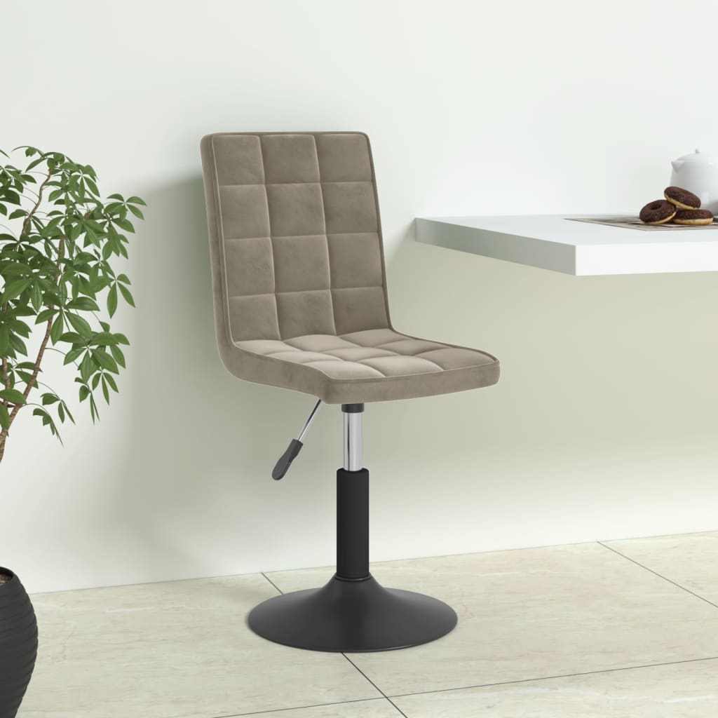 Eetkamerstoelen draaibaar 6 st fluweel lichtgrijs is nu te koop bij PeponiXL, paradijselijk wonen!