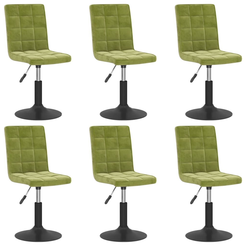 Eetkamerstoelen draaibaar 6 st fluweel lichtgroen is nu te koop bij PeponiXL, paradijselijk wonen!