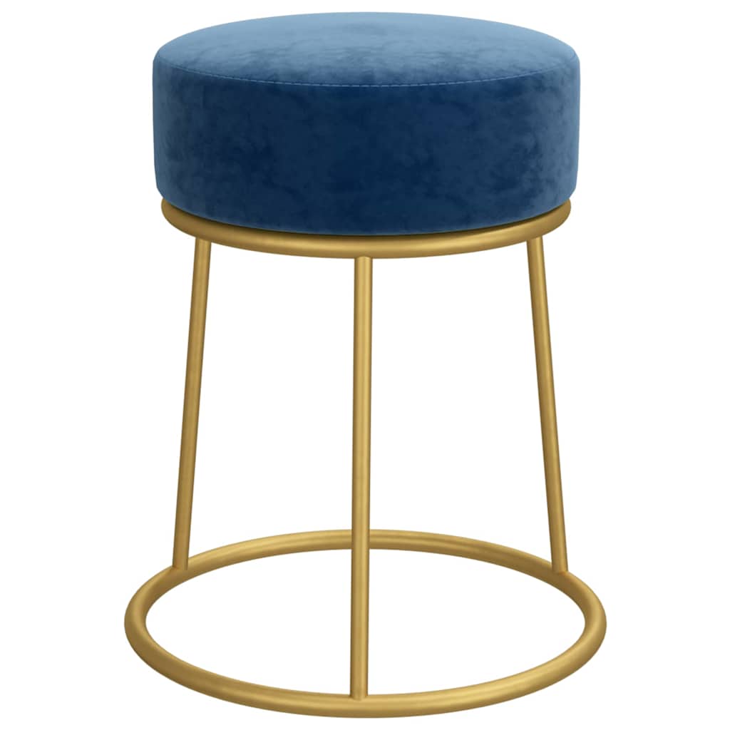 Hocker rond fluweel blauw is nu te koop bij PeponiXL, paradijselijk wonen!