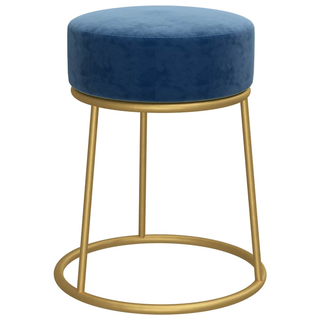 Hocker rond fluweel blauw is nu te koop bij PeponiXL, paradijselijk wonen!
