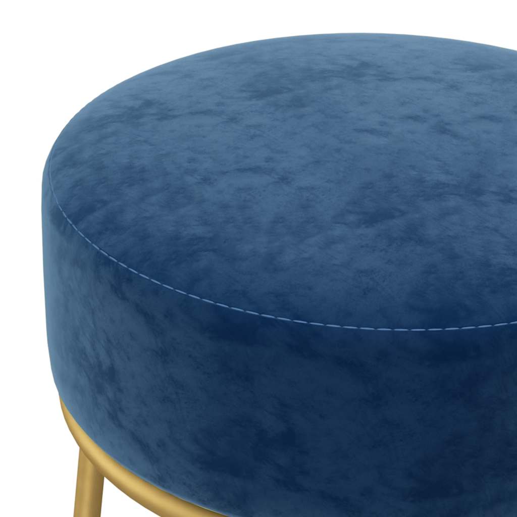 Hocker rond fluweel blauw is nu te koop bij PeponiXL, paradijselijk wonen!