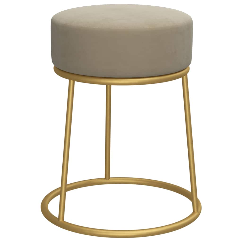 Hocker rond fluweel donkergrijs is nu te koop bij PeponiXL, paradijselijk wonen!