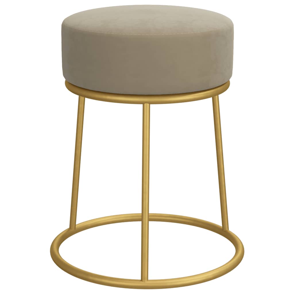 Hocker rond fluweel donkergrijs is nu te koop bij PeponiXL, paradijselijk wonen!