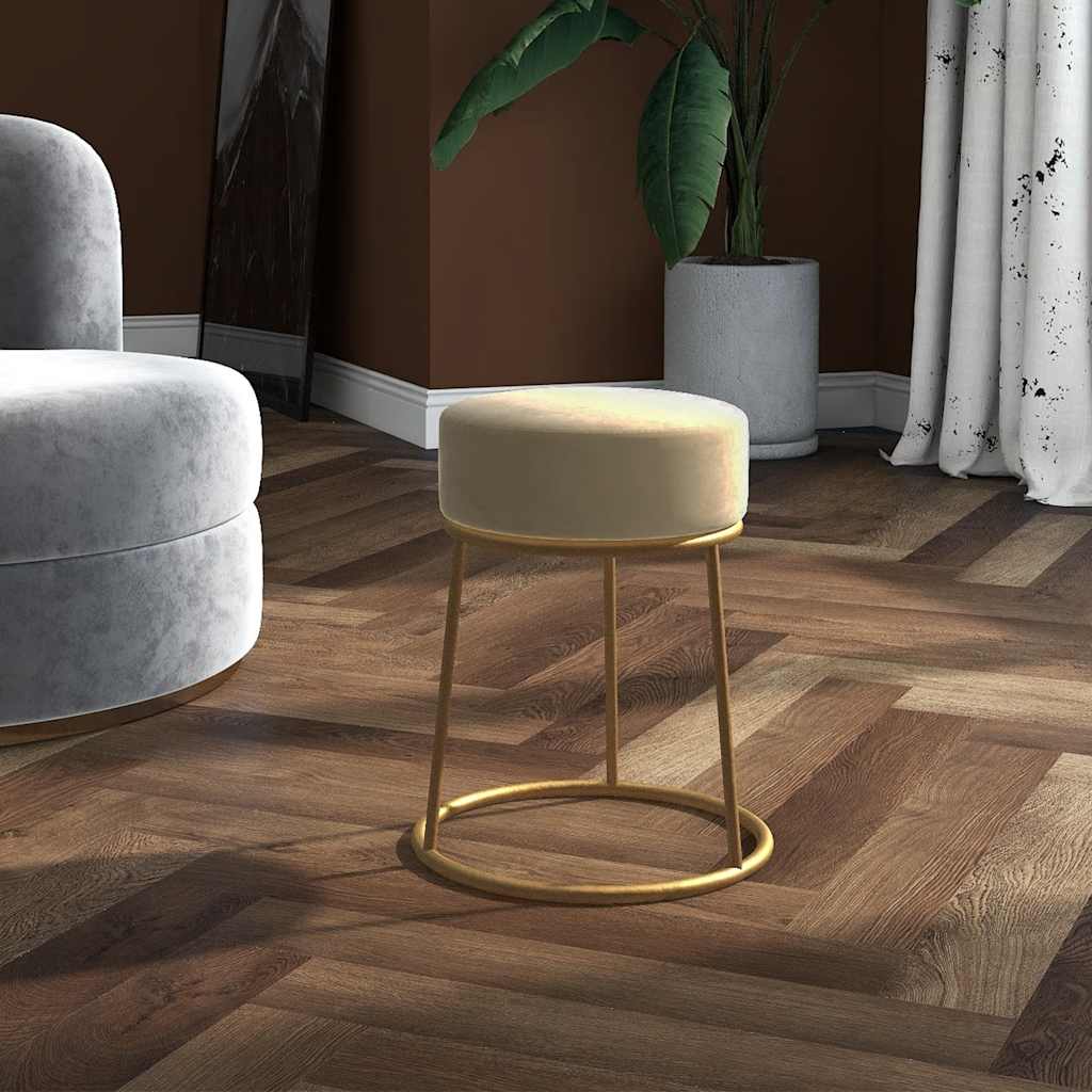 Hocker rond fluweel donkergrijs is nu te koop bij PeponiXL, paradijselijk wonen!