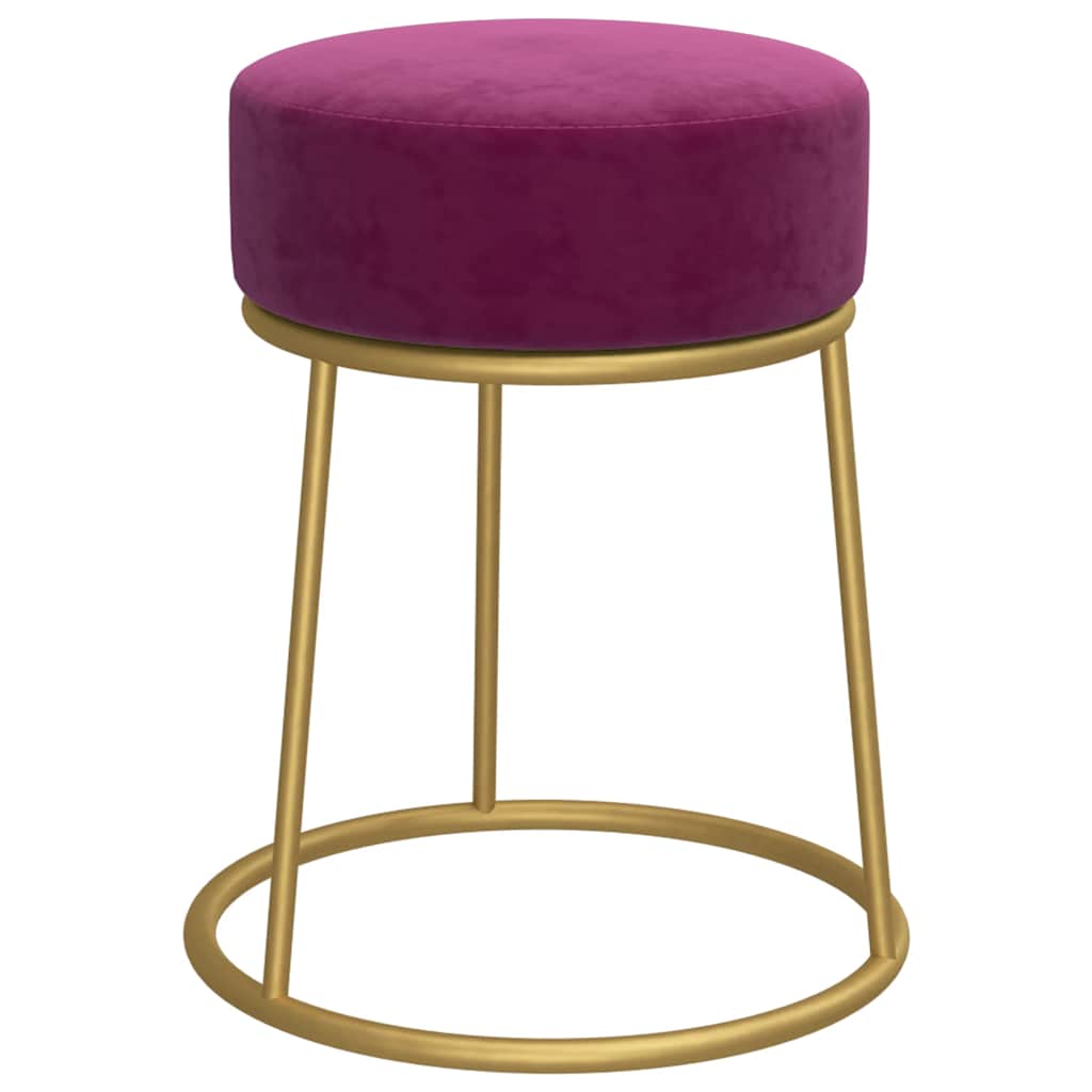 Hocker rond fluweel paars is nu te koop bij PeponiXL, paradijselijk wonen!