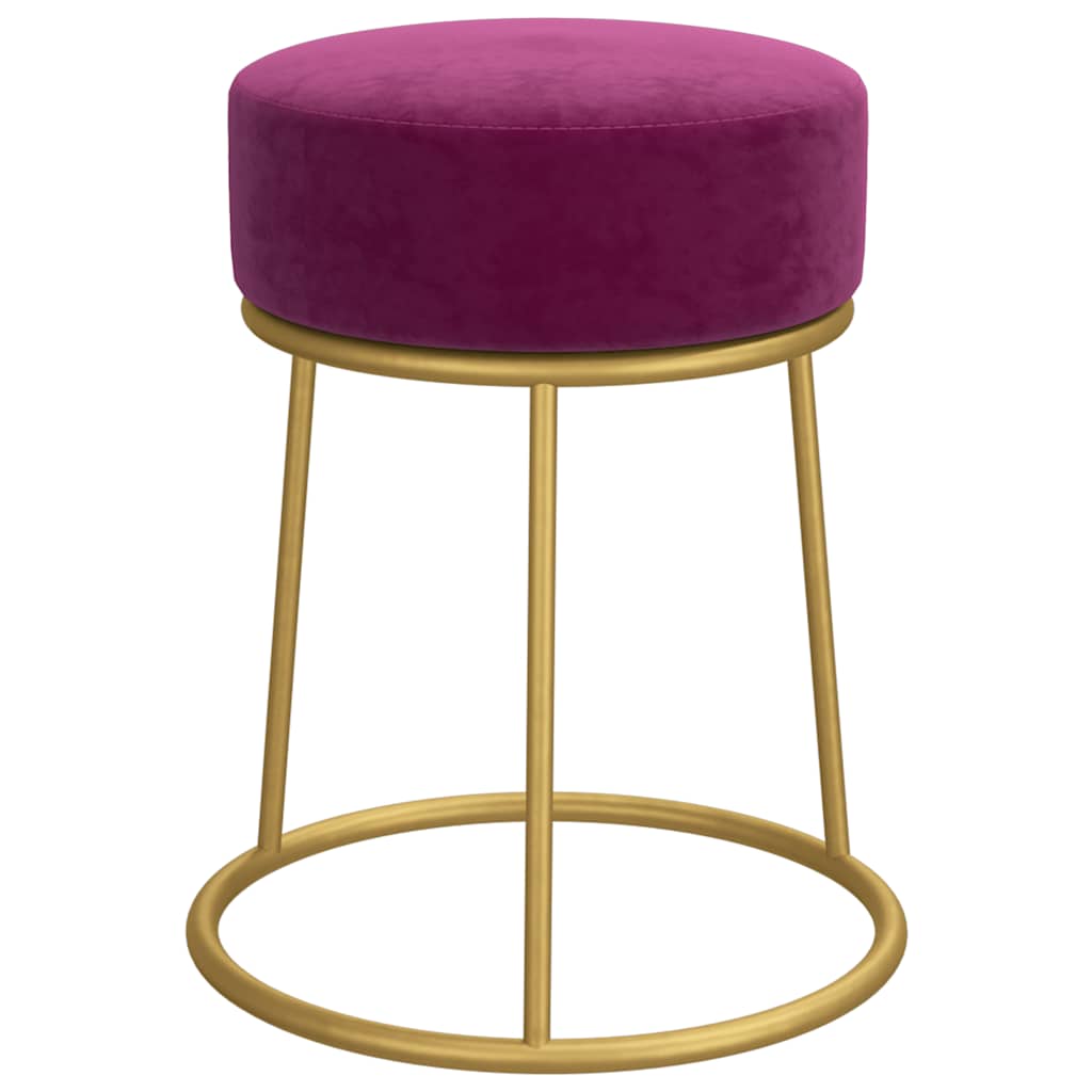 Hocker rond fluweel paars is nu te koop bij PeponiXL, paradijselijk wonen!