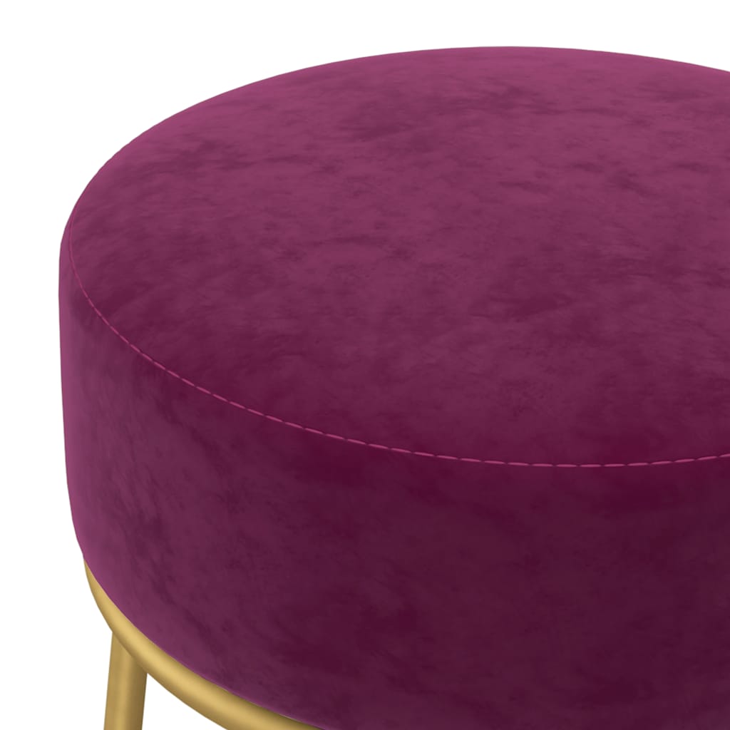 Hocker rond fluweel paars is nu te koop bij PeponiXL, paradijselijk wonen!