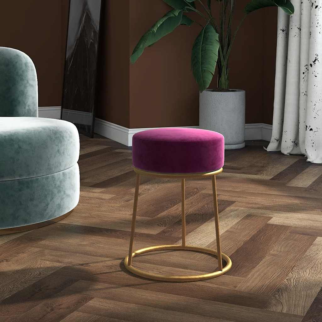 Hocker rond fluweel paars is nu te koop bij PeponiXL, paradijselijk wonen!