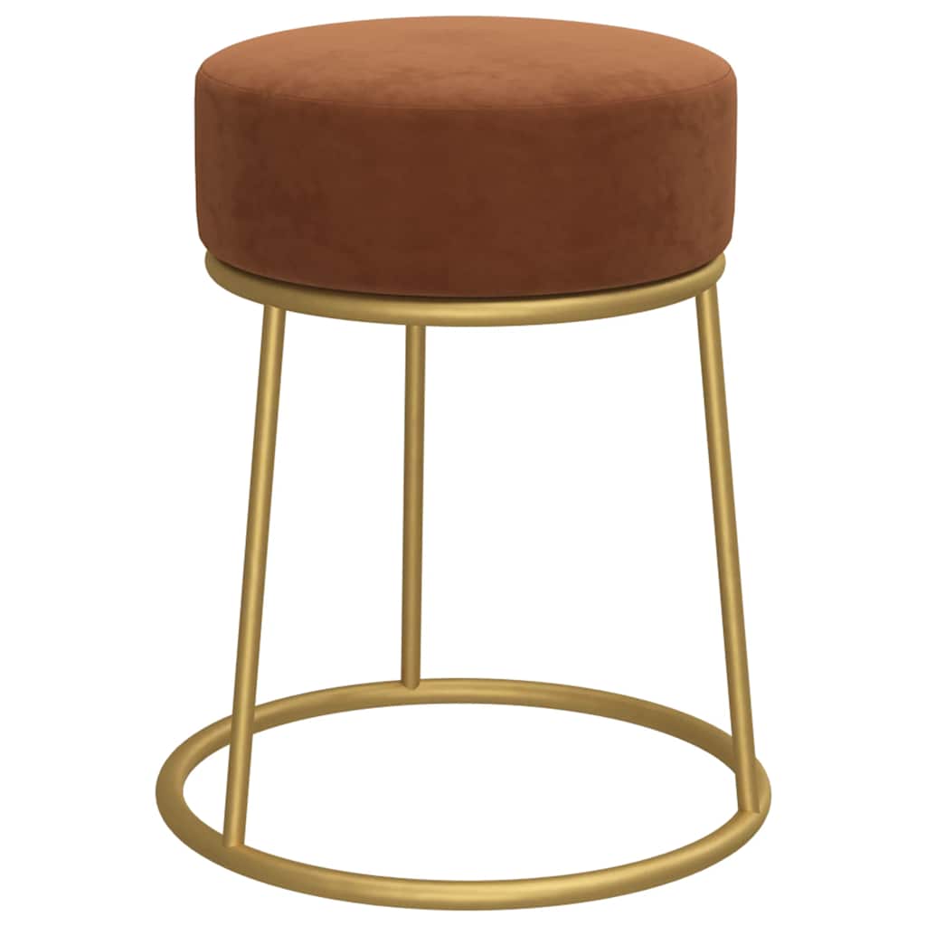 Hocker rond fluweel bruin is nu te koop bij PeponiXL, paradijselijk wonen!
