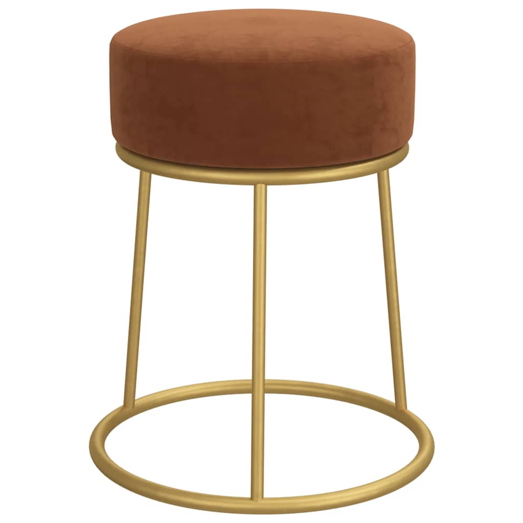 Hocker rond fluweel bruin is nu te koop bij PeponiXL, paradijselijk wonen!