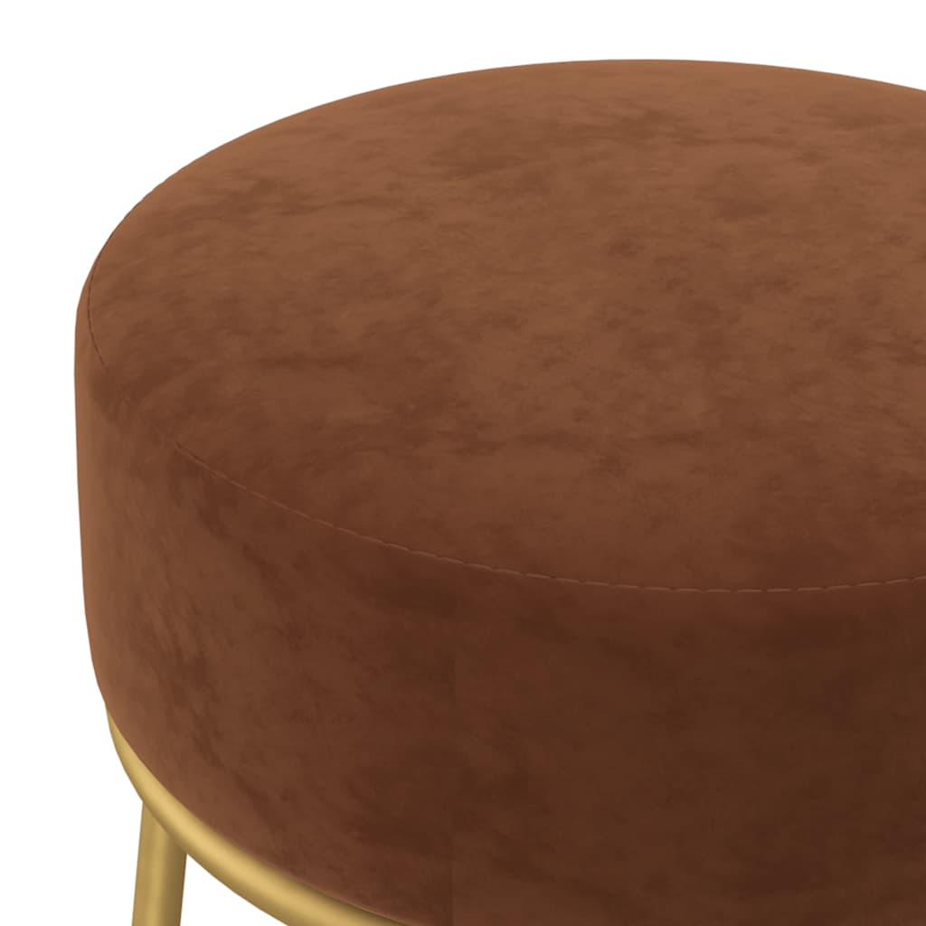 Hocker rond fluweel bruin is nu te koop bij PeponiXL, paradijselijk wonen!