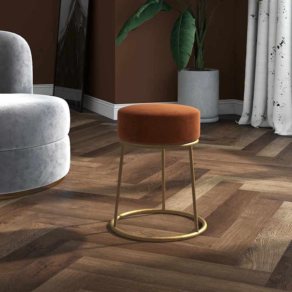 Hocker rond fluweel bruin is nu te koop bij PeponiXL, paradijselijk wonen!