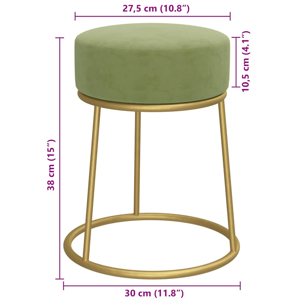 Hocker rond fluweel mosterdgroen is nu te koop bij PeponiXL, paradijselijk wonen!