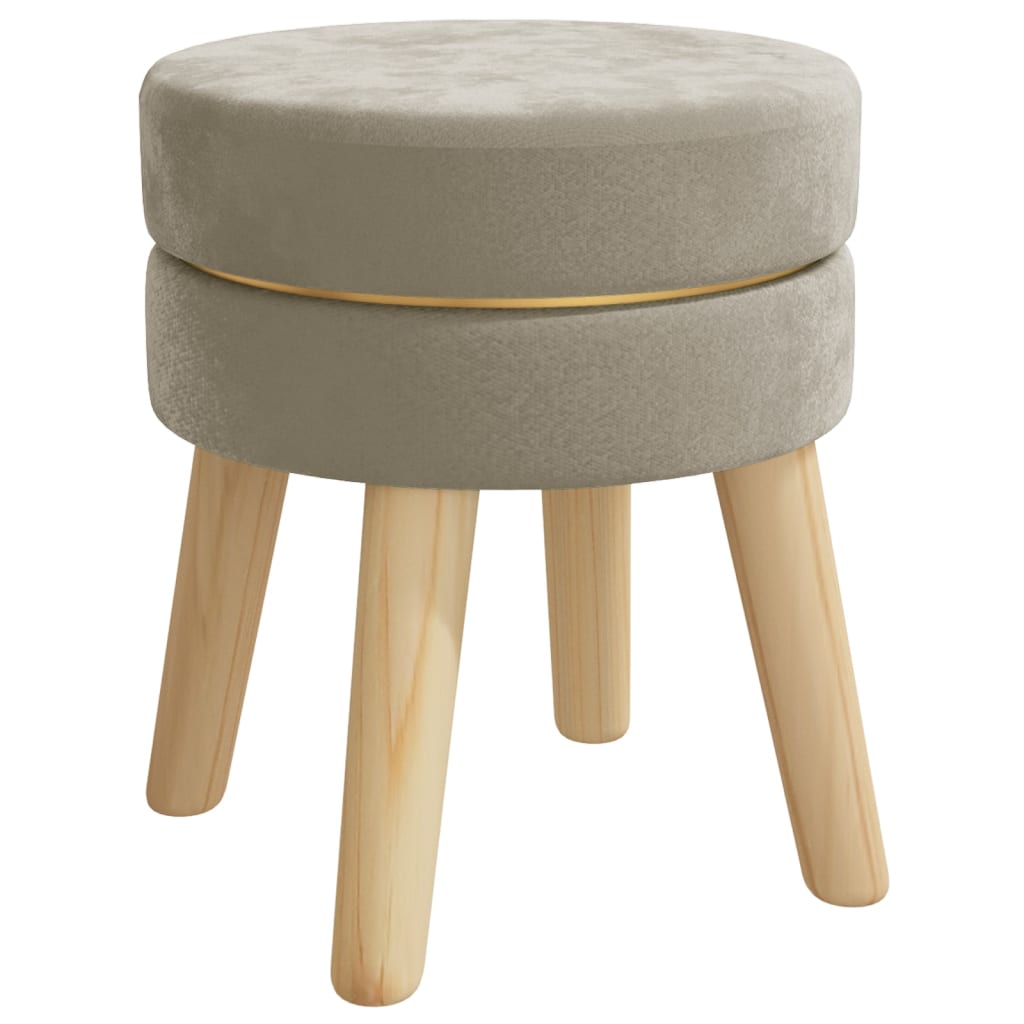 Hocker rond fluweel donkergrijs is nu te koop bij PeponiXL, paradijselijk wonen!