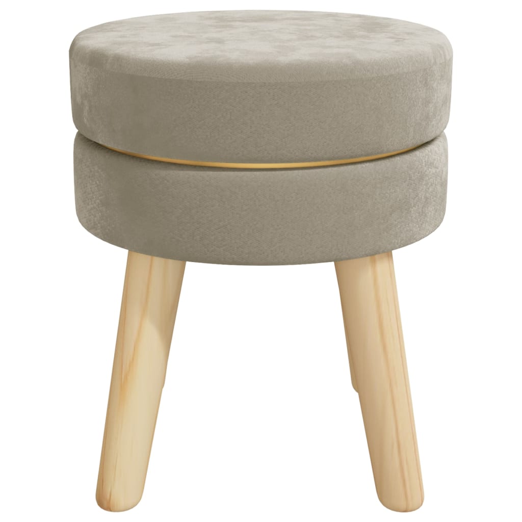 Hocker rond fluweel donkergrijs is nu te koop bij PeponiXL, paradijselijk wonen!