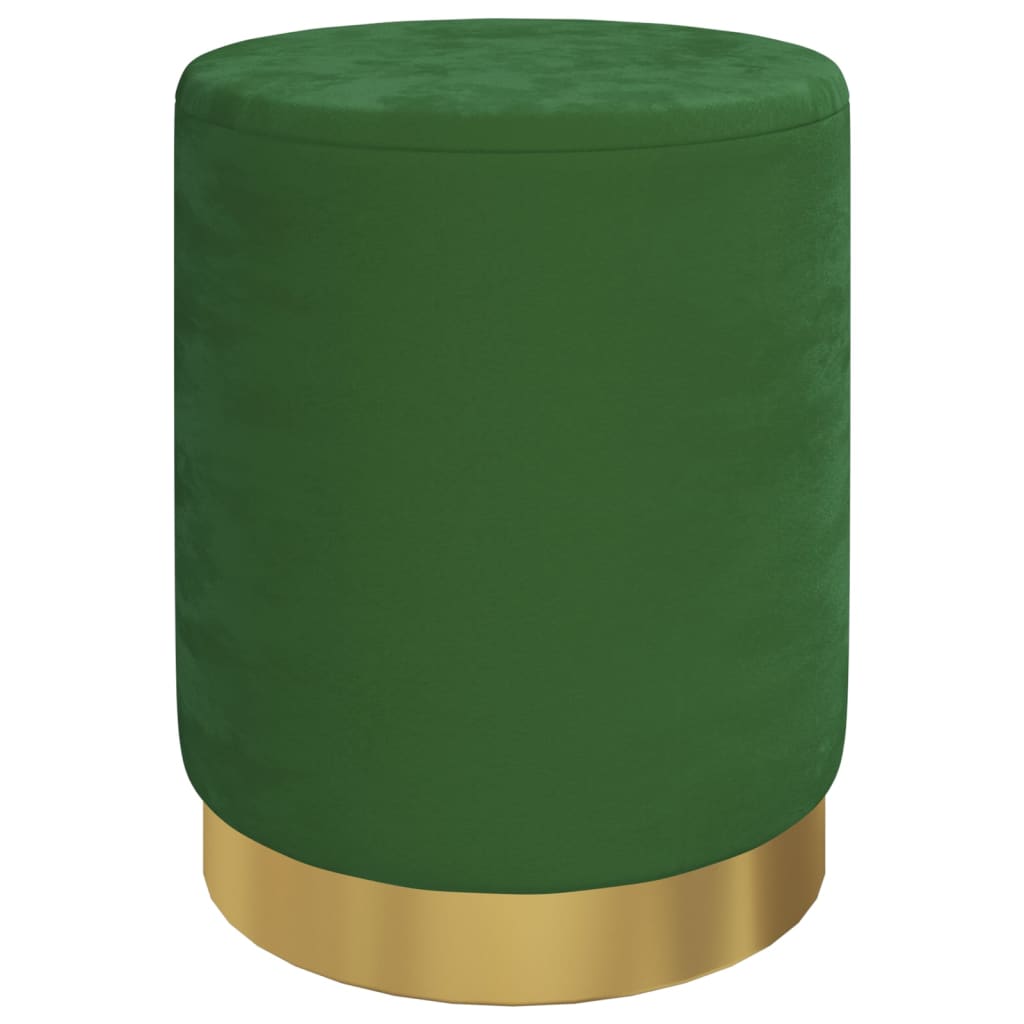 Hocker met opbergruimte rond fluweel 31 x 37 cm groen is nu te koop bij PeponiXL, paradijselijk wonen!