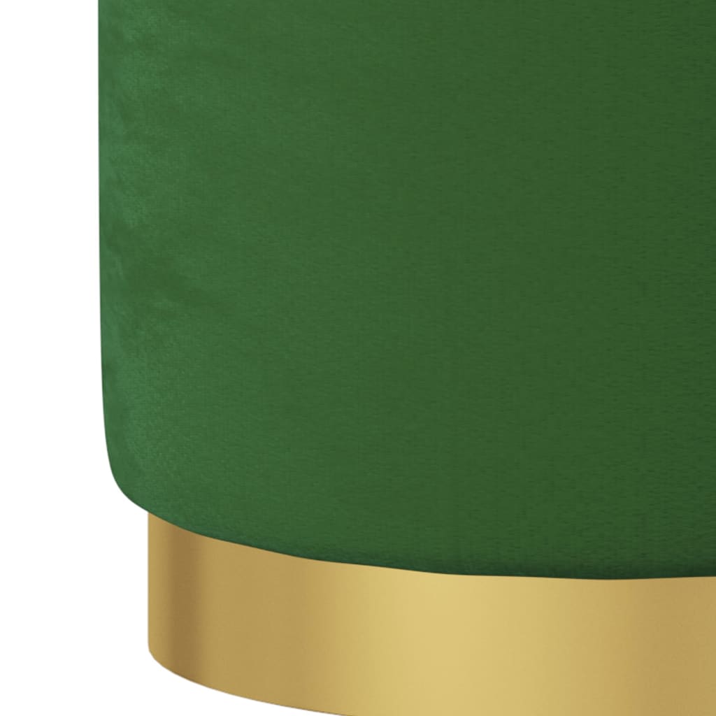 Hocker met opbergruimte rond fluweel 31 x 37 cm groen is nu te koop bij PeponiXL, paradijselijk wonen!