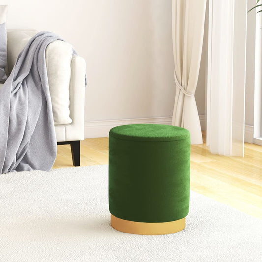 Hocker met opbergruimte rond fluweel 31 x 37 cm groen is nu te koop bij PeponiXL, paradijselijk wonen!