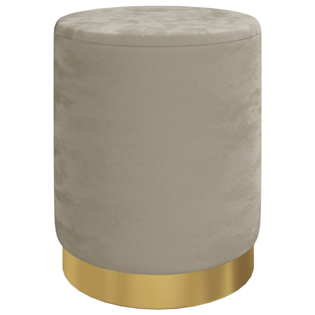 Hocker met opbergruimte rond fluweel 31 x 37 cm donkergrijs is nu te koop bij PeponiXL, paradijselijk wonen!