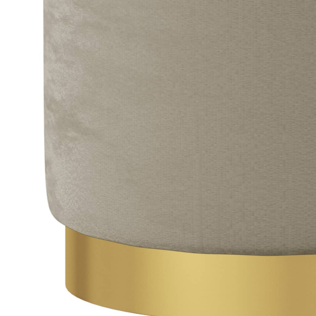 Hocker met opbergruimte rond fluweel 31 x 37 cm donkergrijs is nu te koop bij PeponiXL, paradijselijk wonen!