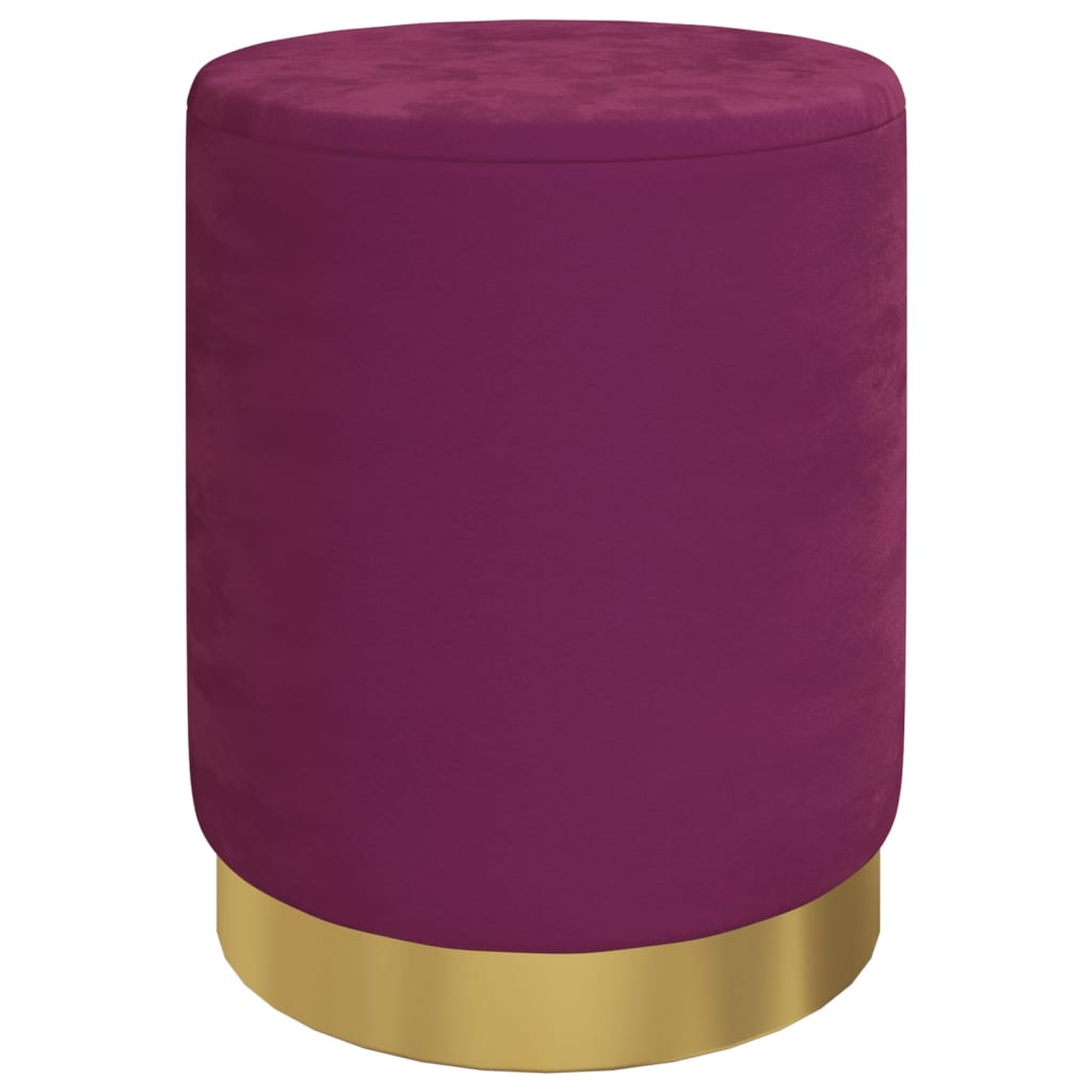 Hocker met opbergruimte rond fluweel 31 x 37 cm paars is nu te koop bij PeponiXL, paradijselijk wonen!