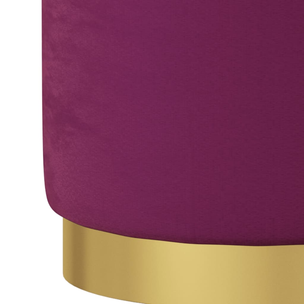 Hocker met opbergruimte rond fluweel 31 x 37 cm paars is nu te koop bij PeponiXL, paradijselijk wonen!