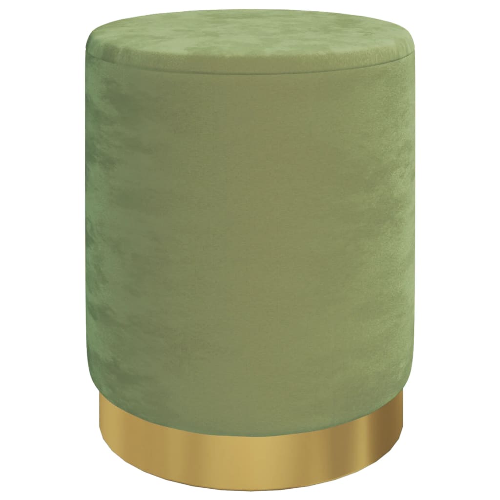 Hocker met opbergruimte rond fluweel 31 x 37 cm mosterdgroen is nu te koop bij PeponiXL, paradijselijk wonen!
