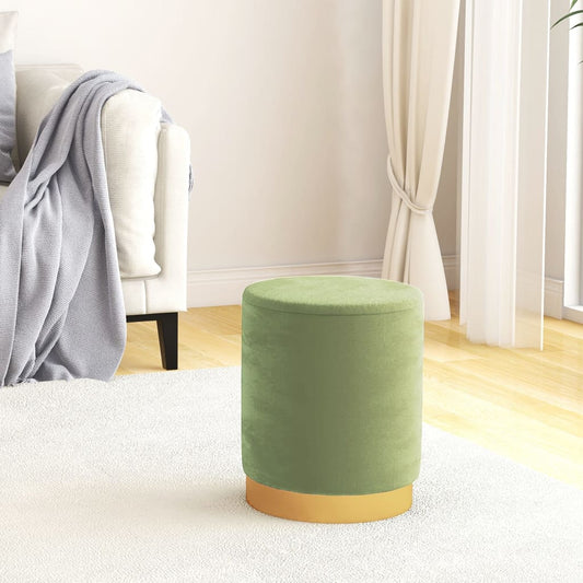 Hocker met opbergruimte rond fluweel 31 x 37 cm mosterdgroen is nu te koop bij PeponiXL, paradijselijk wonen!