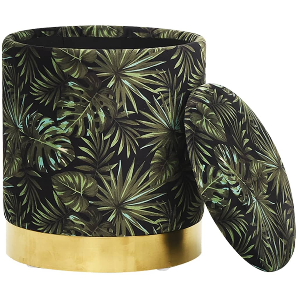 Hocker met opbergruimte rond stof meerkleurig 31 x 37 cm is nu te koop bij PeponiXL, paradijselijk wonen!