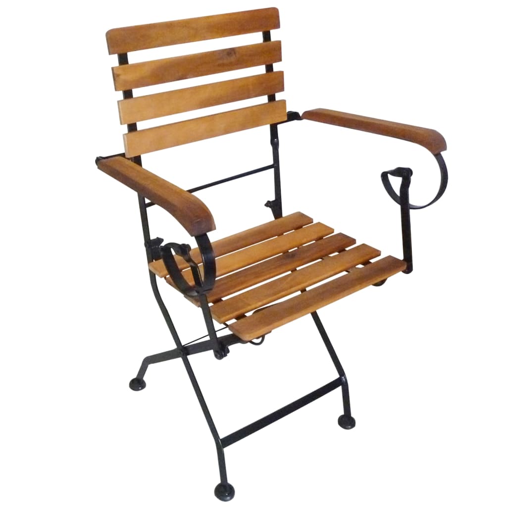 Tuinstoelen inklapbaar 4 st staal en massief acaciahout is nu te koop bij PeponiXL, paradijselijk wonen!