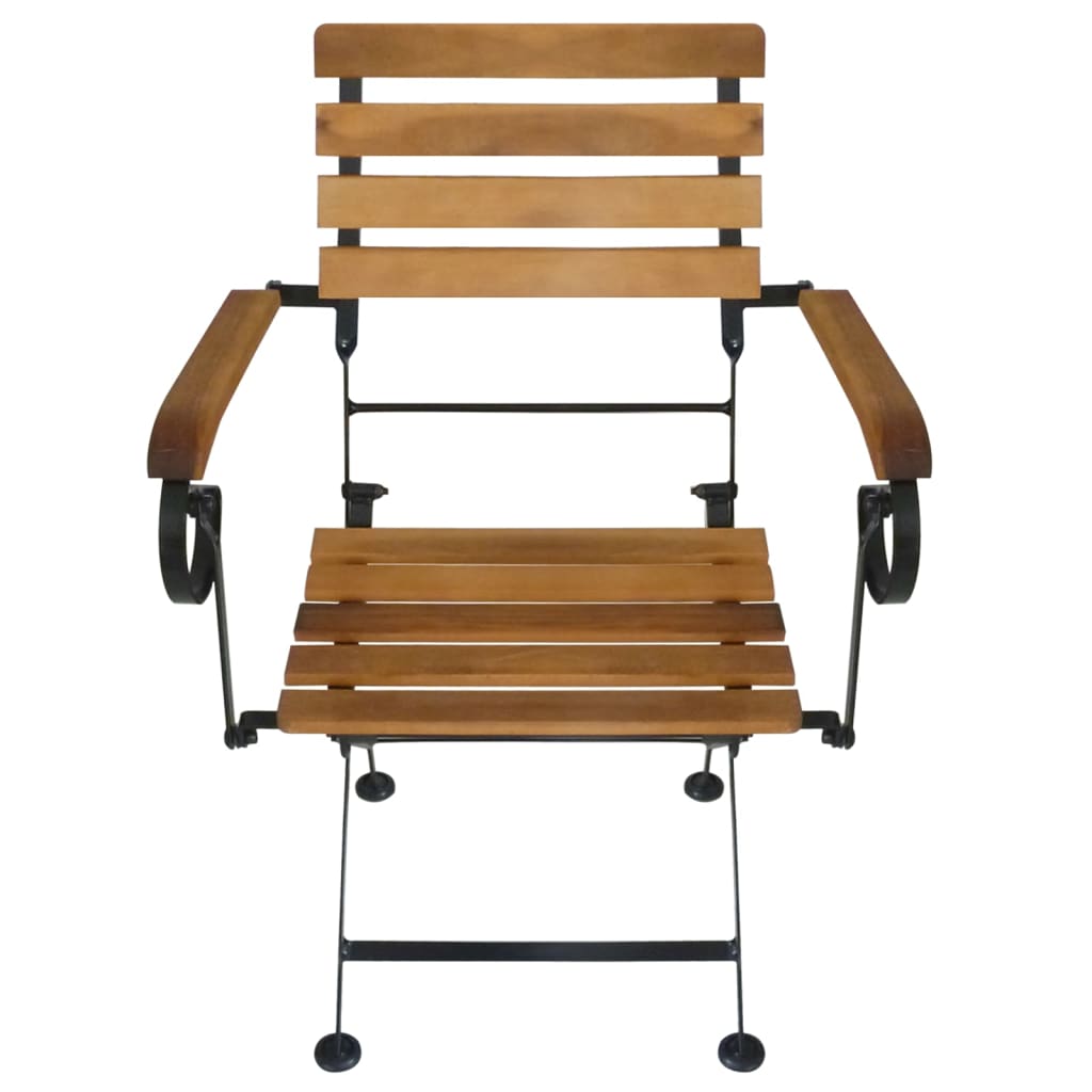 Tuinstoelen inklapbaar 4 st staal en massief acaciahout is nu te koop bij PeponiXL, paradijselijk wonen!