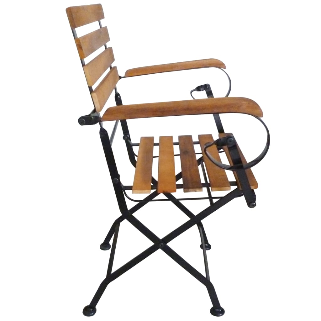 Tuinstoelen inklapbaar 4 st staal en massief acaciahout is nu te koop bij PeponiXL, paradijselijk wonen!