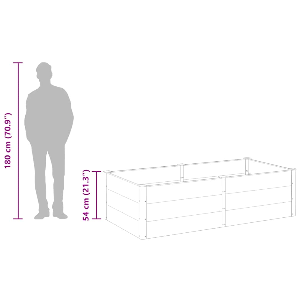 Plantenbak verhoogd 200x100x54 cm HKC grijs is nu te koop bij PeponiXL, paradijselijk wonen!