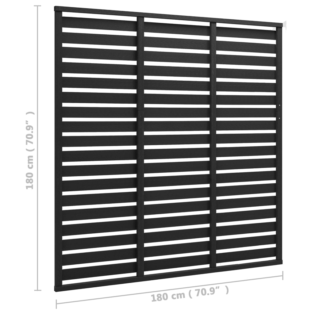 Schuttingpaneel 180x180 cm HKC zwart is nu te koop bij PeponiXL, paradijselijk wonen!