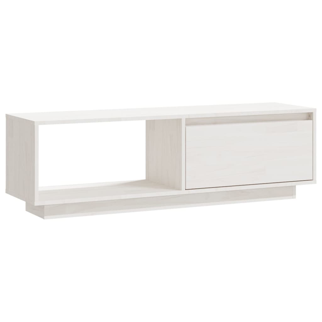 Tv-meubel 110x30x33,5 cm massief grenenhout wit is nu te koop bij PeponiXL, paradijselijk wonen!