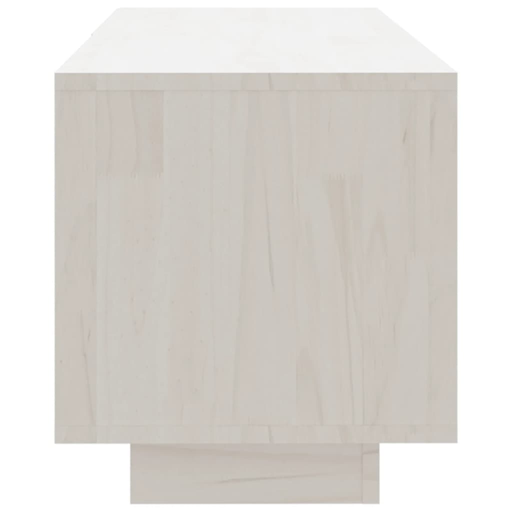 Tv-meubel 110x30x33,5 cm massief grenenhout wit is nu te koop bij PeponiXL, paradijselijk wonen!