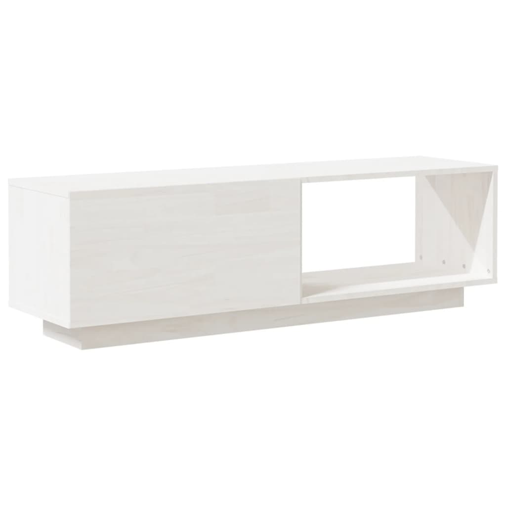 Tv-meubel 110x30x33,5 cm massief grenenhout wit is nu te koop bij PeponiXL, paradijselijk wonen!