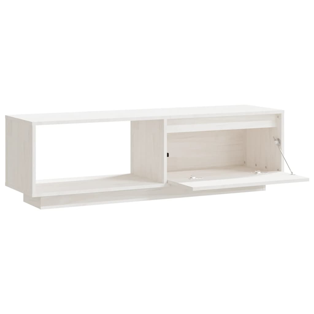 Tv-meubel 110x30x33,5 cm massief grenenhout wit is nu te koop bij PeponiXL, paradijselijk wonen!