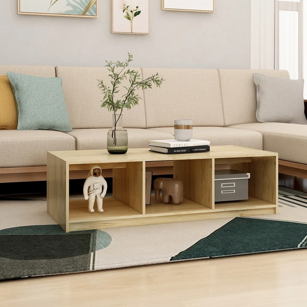 Salontafel 110x50x34 cm massief vurenhout is nu te koop bij PeponiXL, paradijselijk wonen!