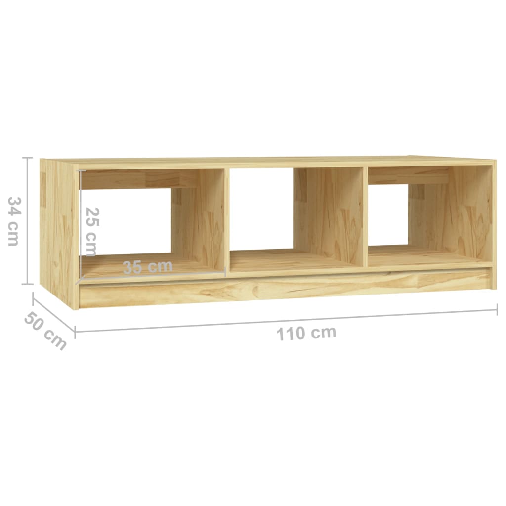 Salontafel 110x50x34 cm massief vurenhout is nu te koop bij PeponiXL, paradijselijk wonen!