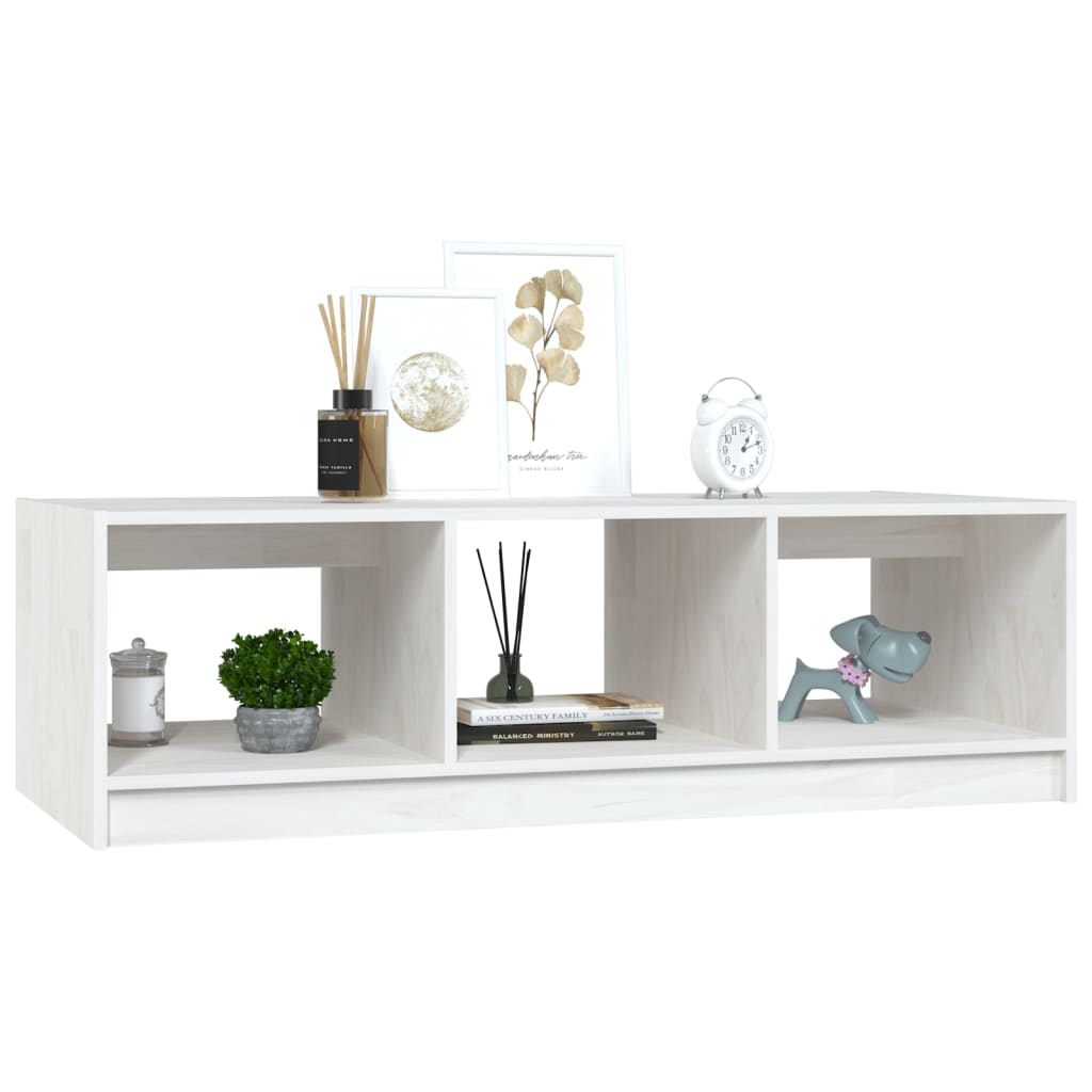 Salontafel 110x50x34 cm massief grenenhout wit is nu te koop bij PeponiXL, paradijselijk wonen!