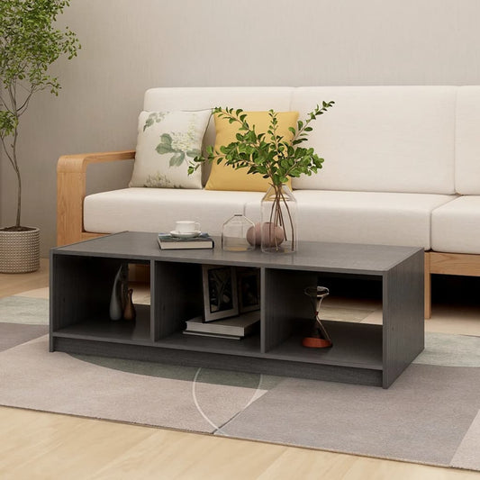 Salontafel 110x50x34 cm massief grenenhout grijs is nu te koop bij PeponiXL, paradijselijk wonen!