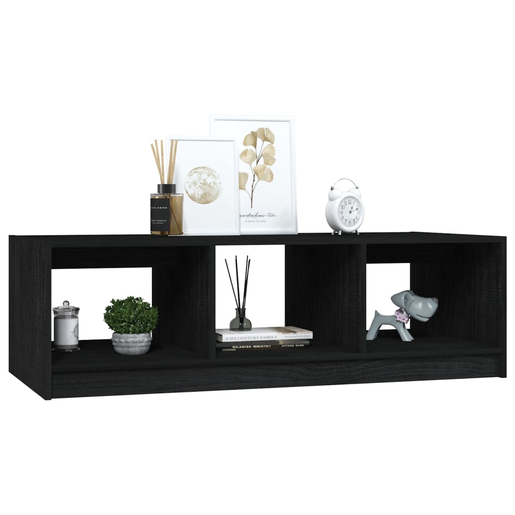 Salontafel 110x50x34 cm massief grenenhout zwart is nu te koop bij PeponiXL, paradijselijk wonen!