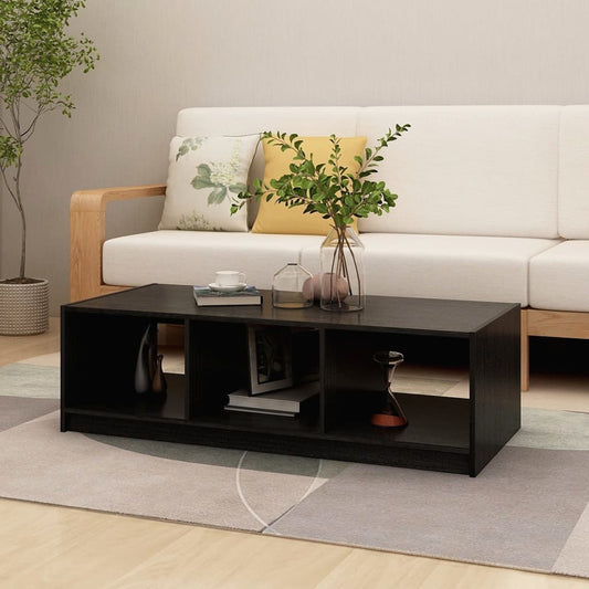Salontafel 110x50x34 cm massief grenenhout zwart is nu te koop bij PeponiXL, paradijselijk wonen!
