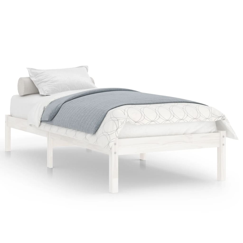 Bedframe massief hout wit 90x190 cm is nu te koop bij PeponiXL, paradijselijk wonen!
