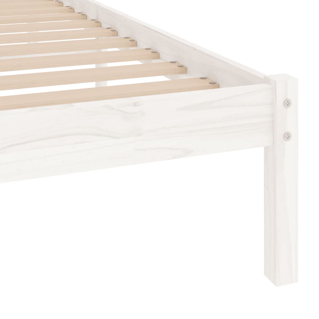 Bedframe massief hout wit 90x190 cm is nu te koop bij PeponiXL, paradijselijk wonen!
